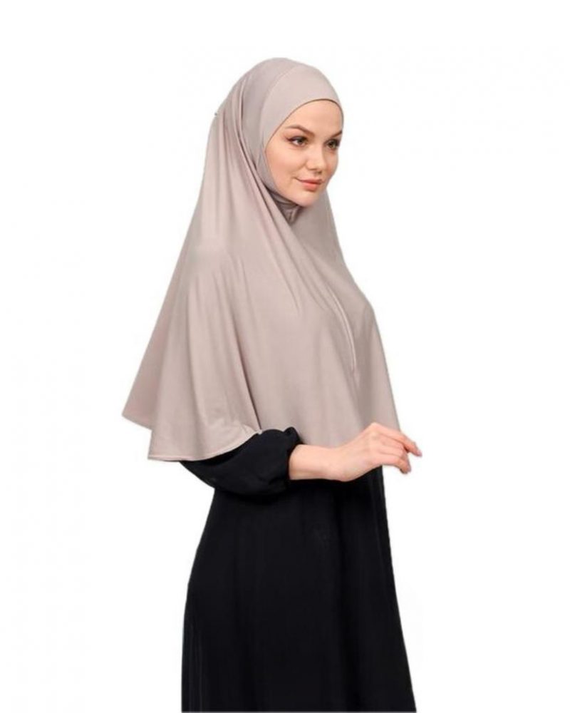 Soft Tie-Back 2 in 1 Hijab with Niqab - Image 3
