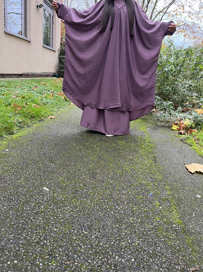 Butterfly Abaya- Two Piece Set Jilbab With Skirt - Image 3