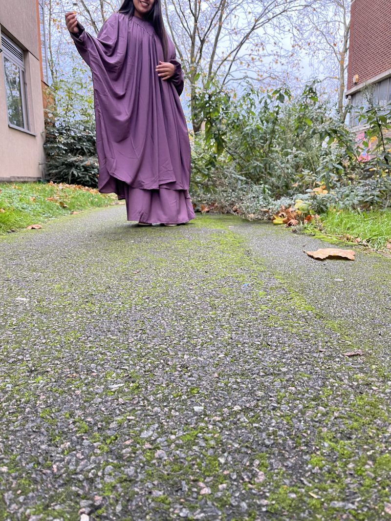 Butterfly Abaya- Two Piece Set Jilbab With Skirt - Image 4