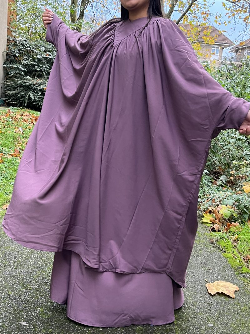 Butterfly Abaya- Two Piece Set Jilbab With Skirt - Image 5