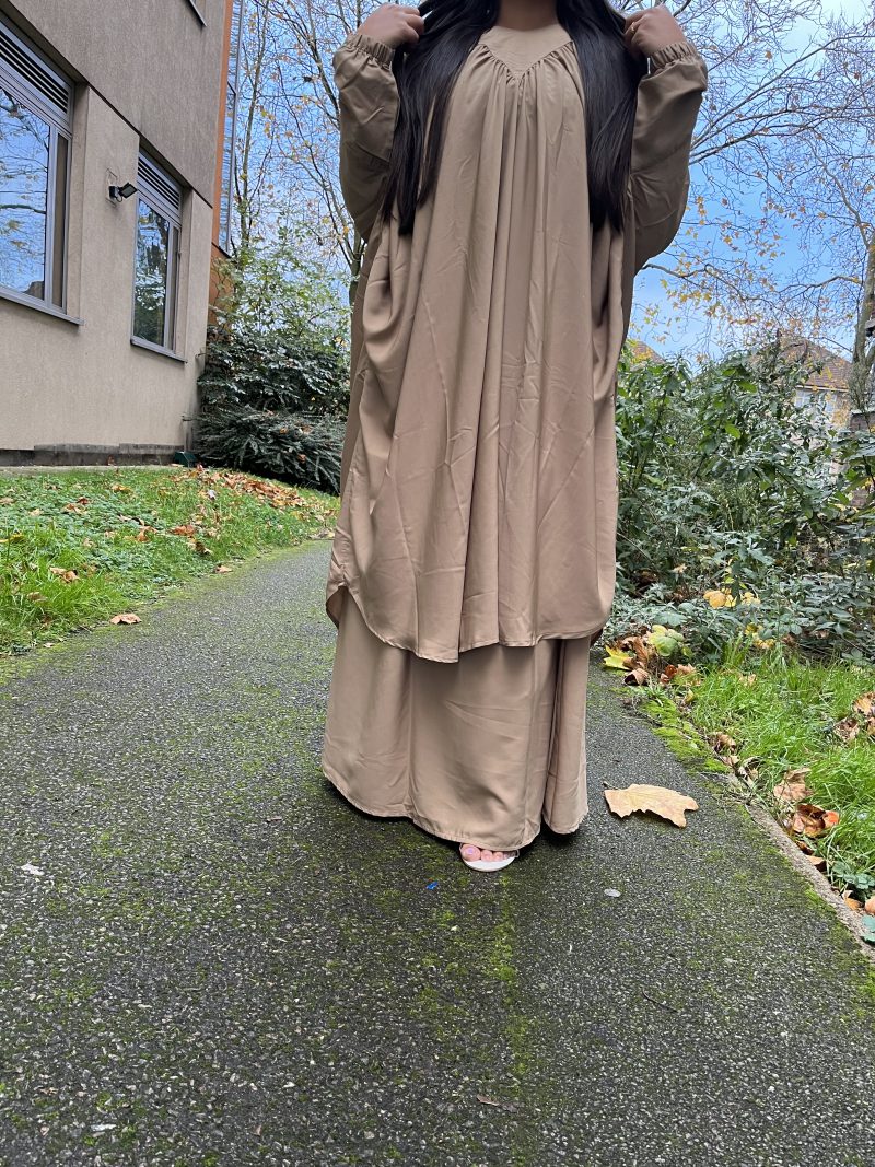 Butterfly Abaya- Two Piece Set Jilbab With Skirt - Image 7