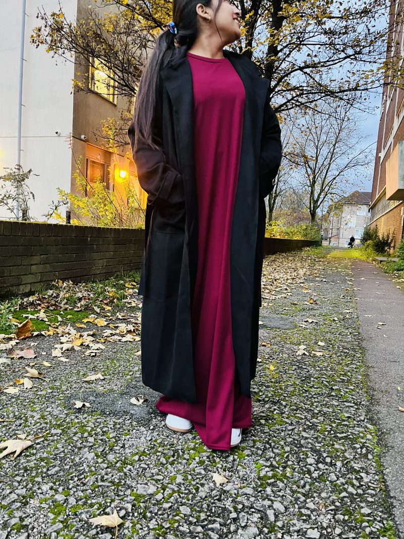 Batwing Abaya - Ribbed Maxi Dress - Image 8