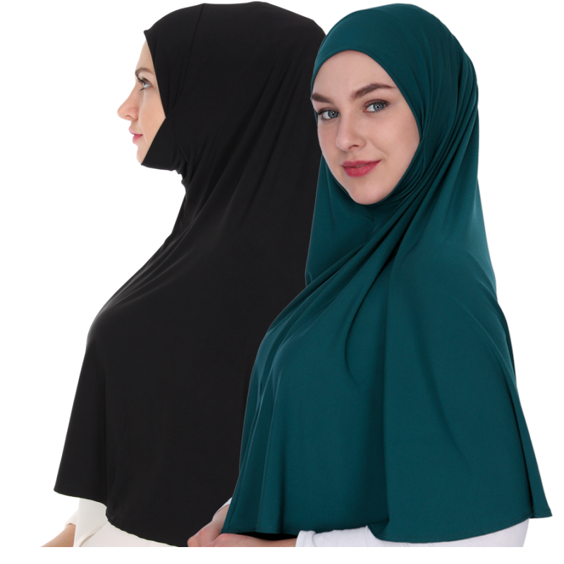 Soft Tie-Back 2 in 1 Hijab with Niqab - Image 2