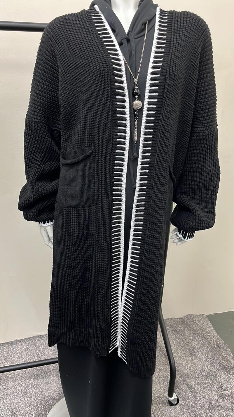 Long Knitted Cardigan - Image 4