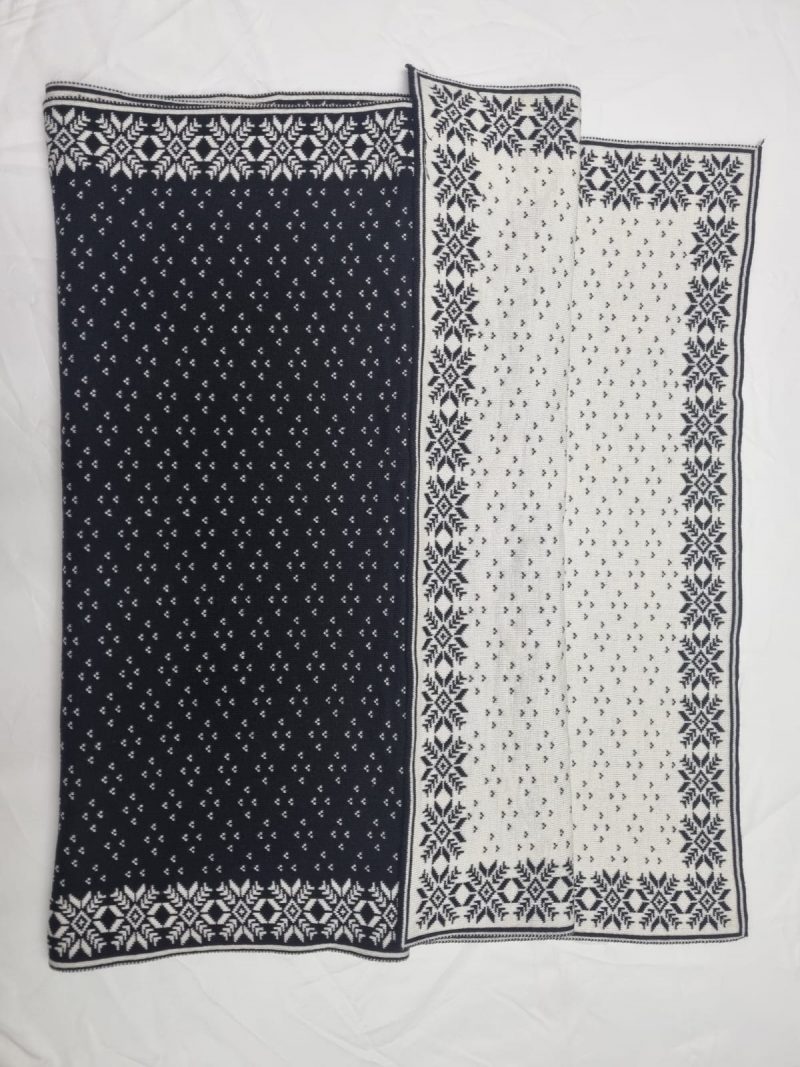 Shalimar Fashions New Women's Winter Double Sided Printed Acrylic Shawl Scarf - Black/Off-White/Grey/Mocha - Clothing, Womenswear - Image 4