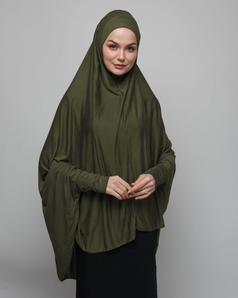 Premium Quality Women's Black Hijab With sleeve Viscos Cotton, Made In Türkiye , Ladies, Islamic,Muslim,Namaz,Ummrah,Hajj,Ramadan - Image 3