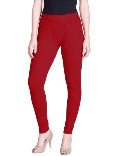 Red Viscose Fabrics Women's Plus Size Relaxed Fit Cotton Leggings Delights for Comfort and Style S/M,M/L/L/XL Womenswear Lady Bottom Basic Comfortable Outfit