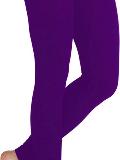 Purple Viscose Fabrics Women's Plus Size Relaxed Fit Cotton Leggings Delights for Comfort and Style S/M,M/L/L/XL Womenswear Lady Bottom Basic Comfortable Outfit