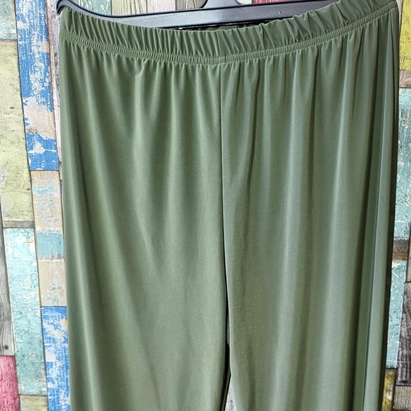 Womens Polyester Pants Autumn Casual Solid Elastic Waist Plazzo Trousers Loose Long Pants Wide Leg Trousers Womenswear - Image 10