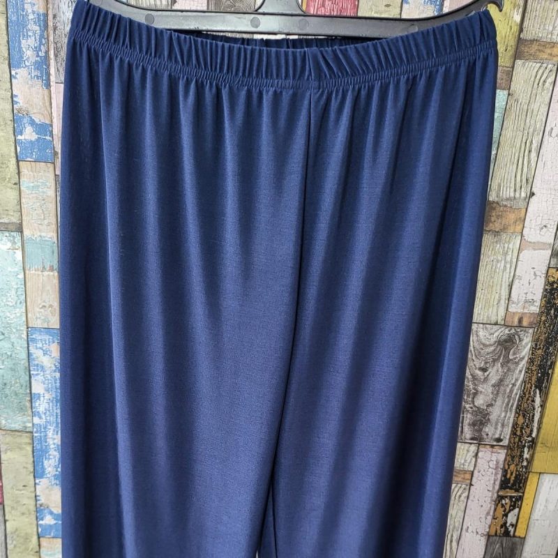 Womens Polyester Pants Autumn Casual Solid Elastic Waist Plazzo Trousers Loose Long Pants Wide Leg Trousers Womenswear - Image 12