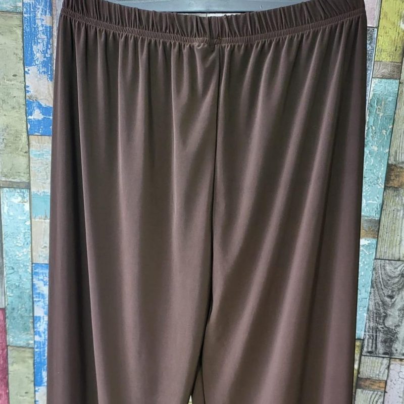 Womens Polyester Pants Autumn Casual Solid Elastic Waist Plazzo Trousers Loose Long Pants Wide Leg Trousers Womenswear - Image 14