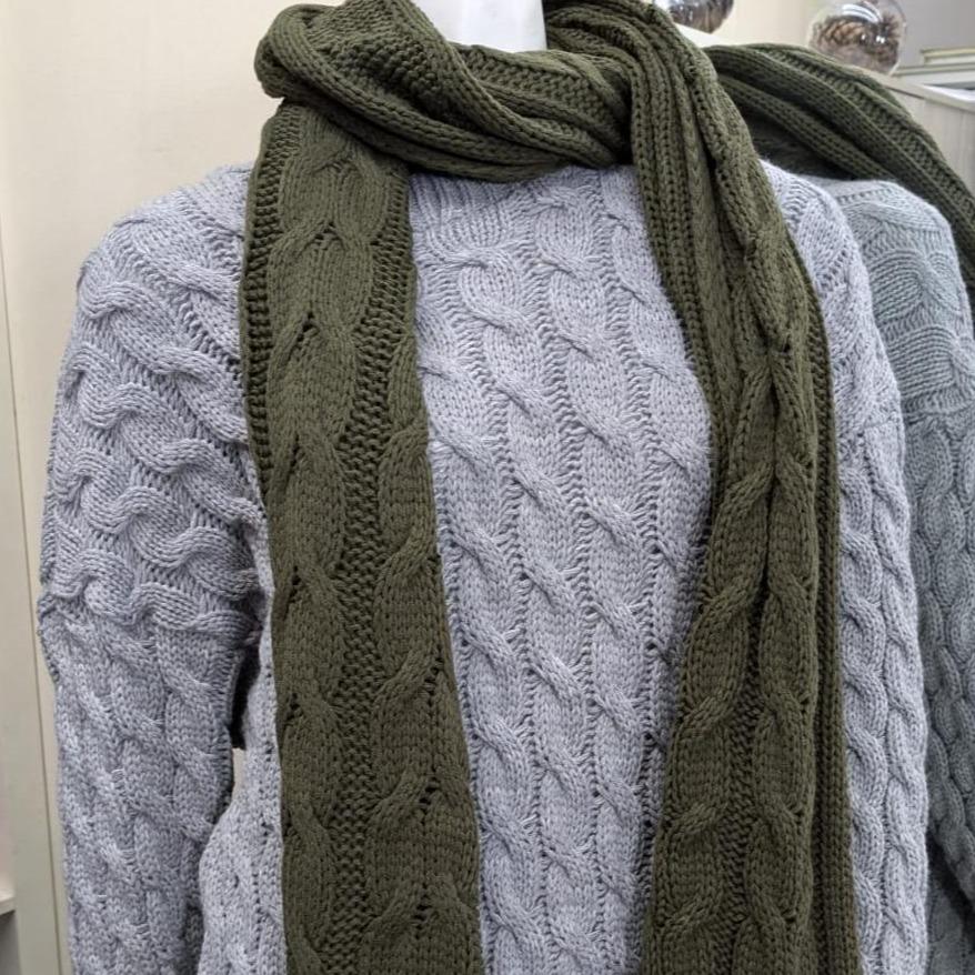 Winter Thick Cable Knit Wrap Chunky Scarf for Women/Men - Soft and Warm - Image 13