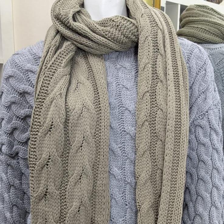 Winter Thick Cable Knit Wrap Chunky Scarf for Women/Men - Soft and Warm - Image 14