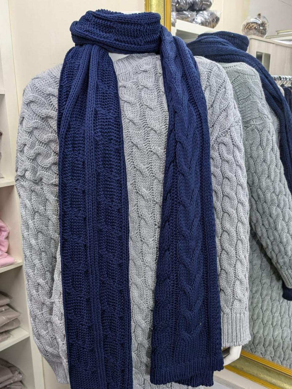 Winter Thick Cable Knit Wrap Chunky Scarf for Women/Men - Soft and Warm - Image 7