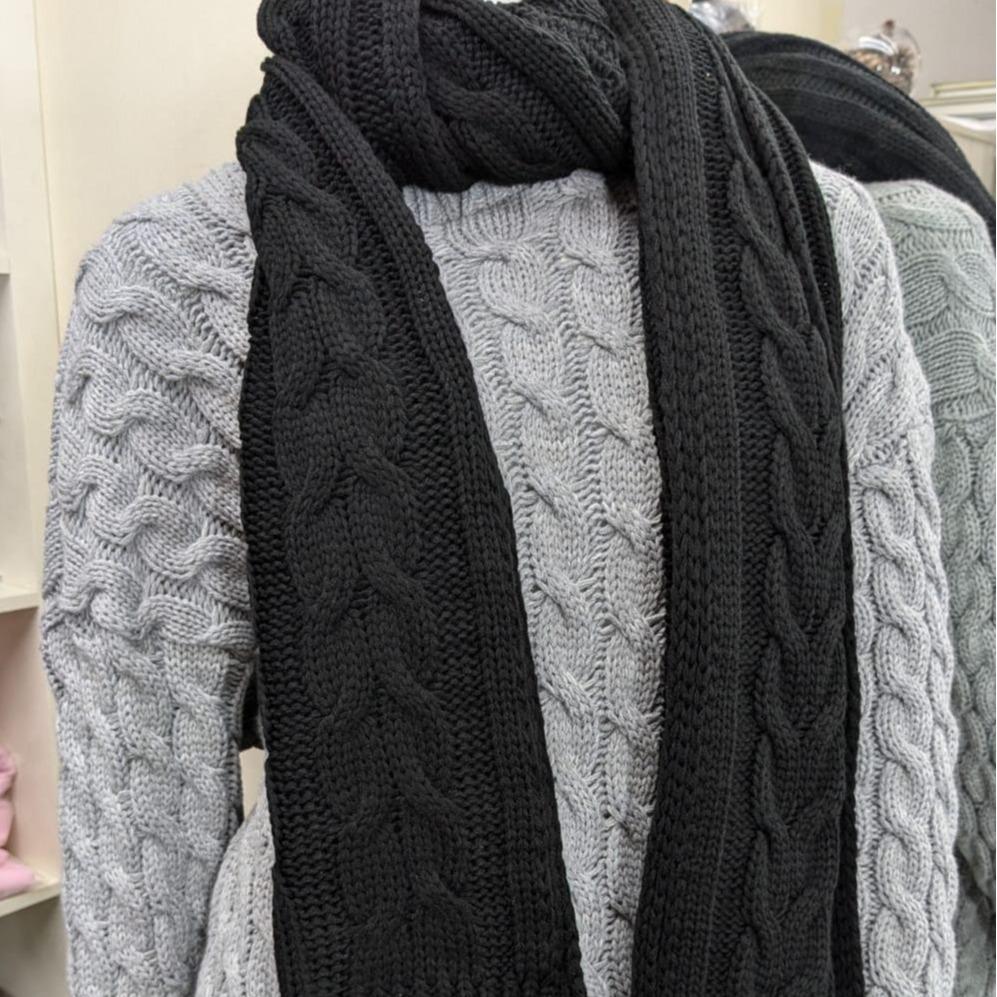 Winter Thick Cable Knit Wrap Chunky Scarf for Women/Men - Soft and Warm - Image 15