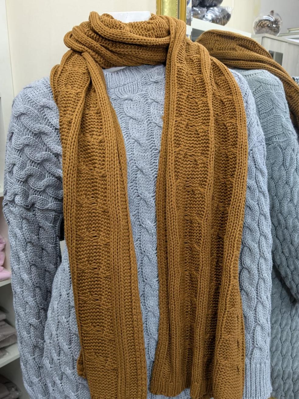 Winter Thick Cable Knit Wrap Chunky Scarf for Women/Men - Soft and Warm - Image 4