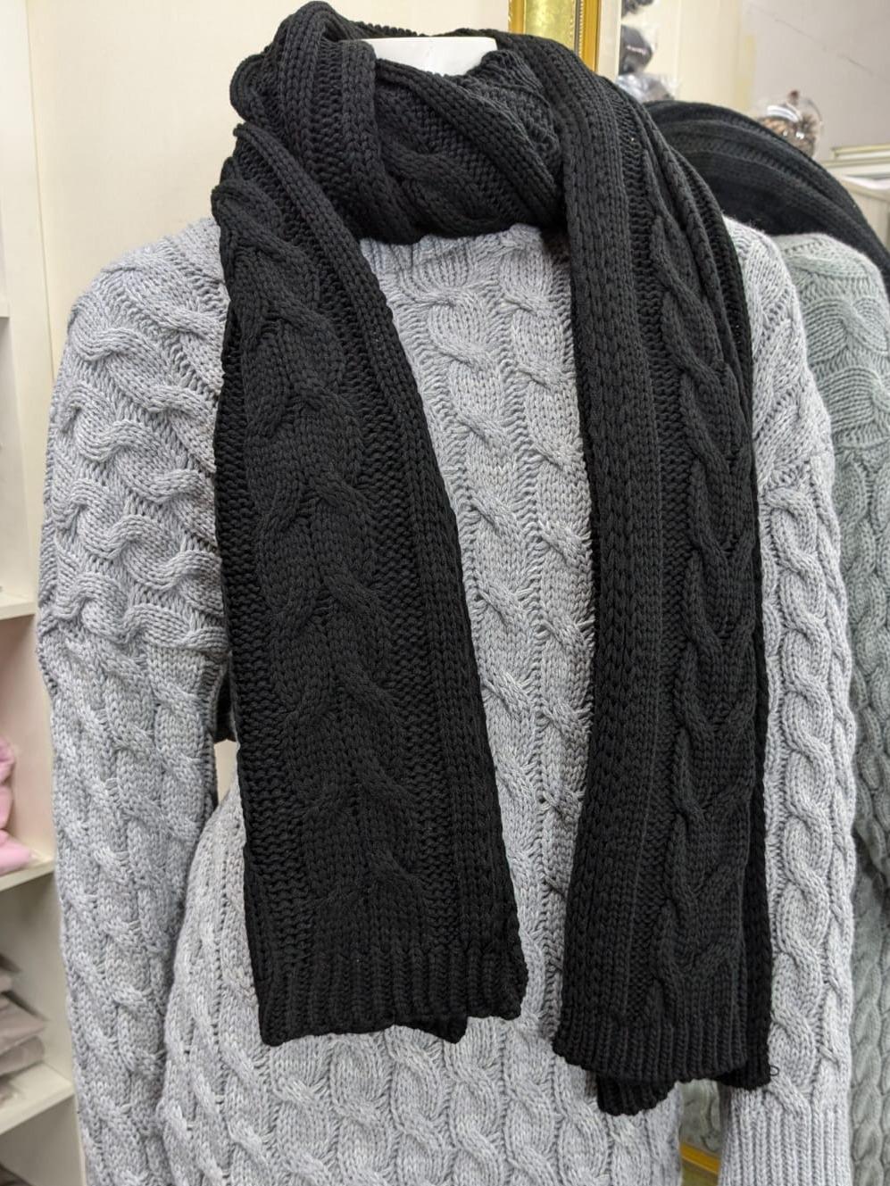 Winter Thick Cable Knit Wrap Chunky Scarf for Women/Men - Soft and Warm - Image 2