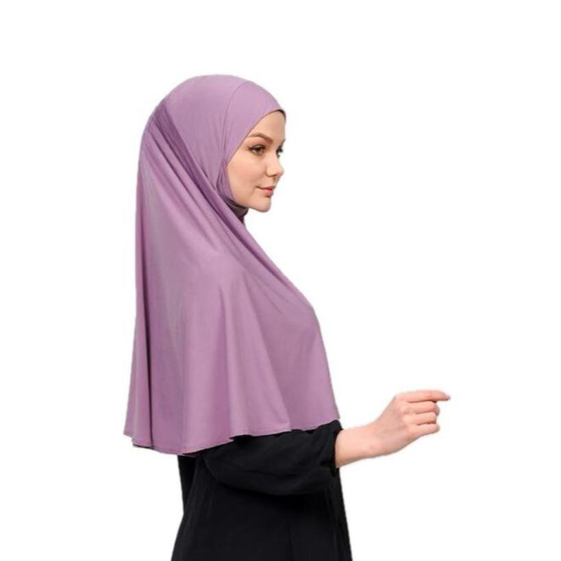 Women's Girls Turkish Tie Back Hijab/Niqab Shoulder Length Lycra Fabric Stretchy - Image 13