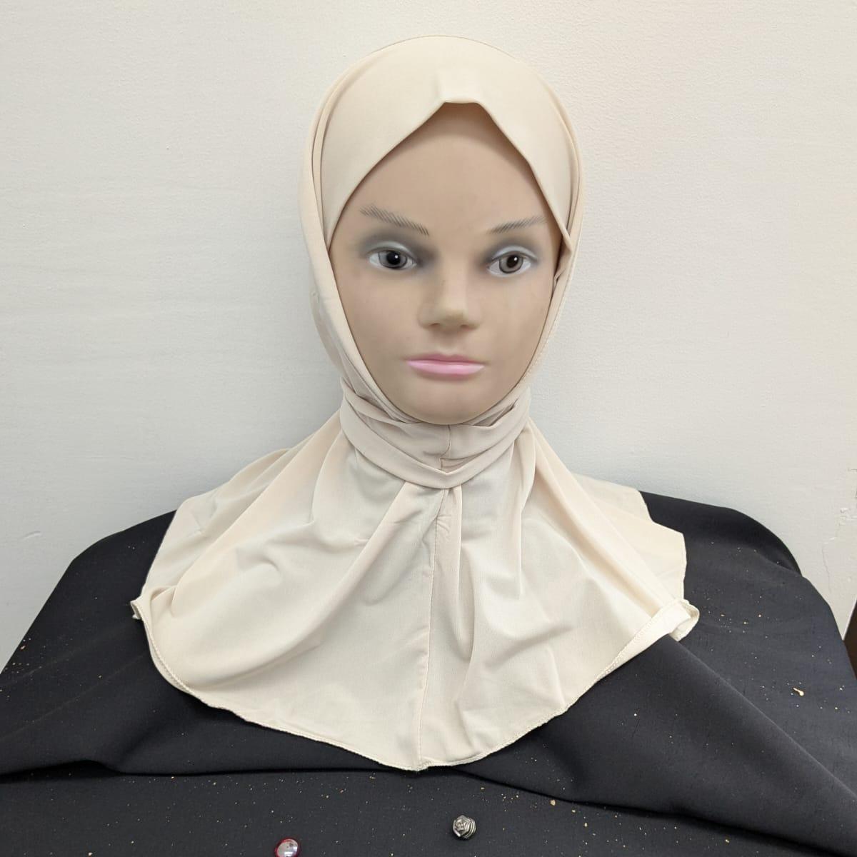 Women's Instant Hijab With Button Easy Wear work Gym Running Lycra Fabric - Image 15