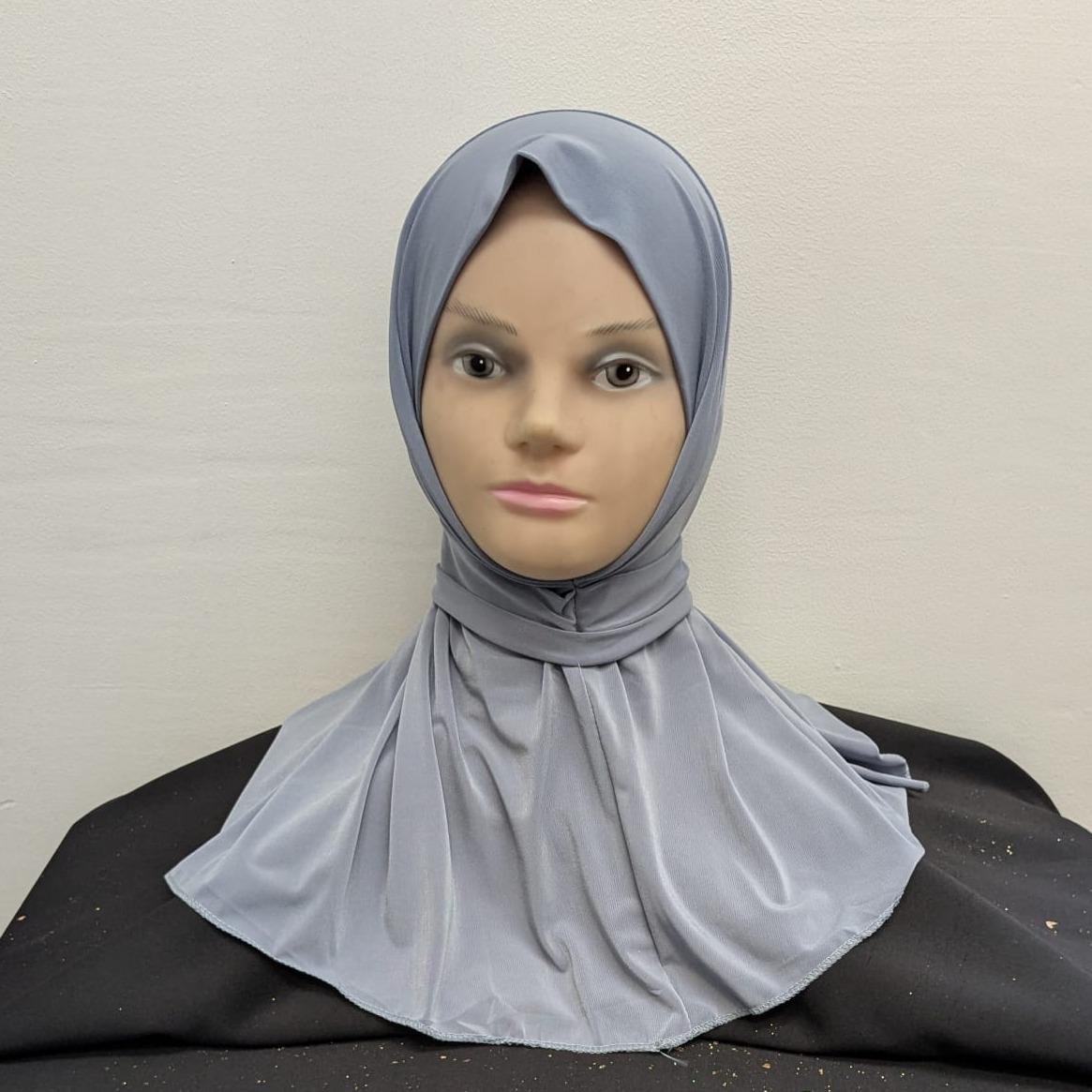 Women's Instant Hijab With Button Easy Wear work Gym Running Lycra Fabric - Image 10