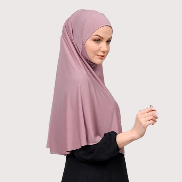 Women's Girls Turkish Tie Back Hijab/Niqab Shoulder Length Lycra Fabric Stretchy - Image 12