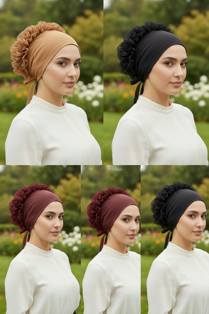 Women's Turkish Under scarf Cap Pandana Hijab Headband Islamic Bonnet Girls