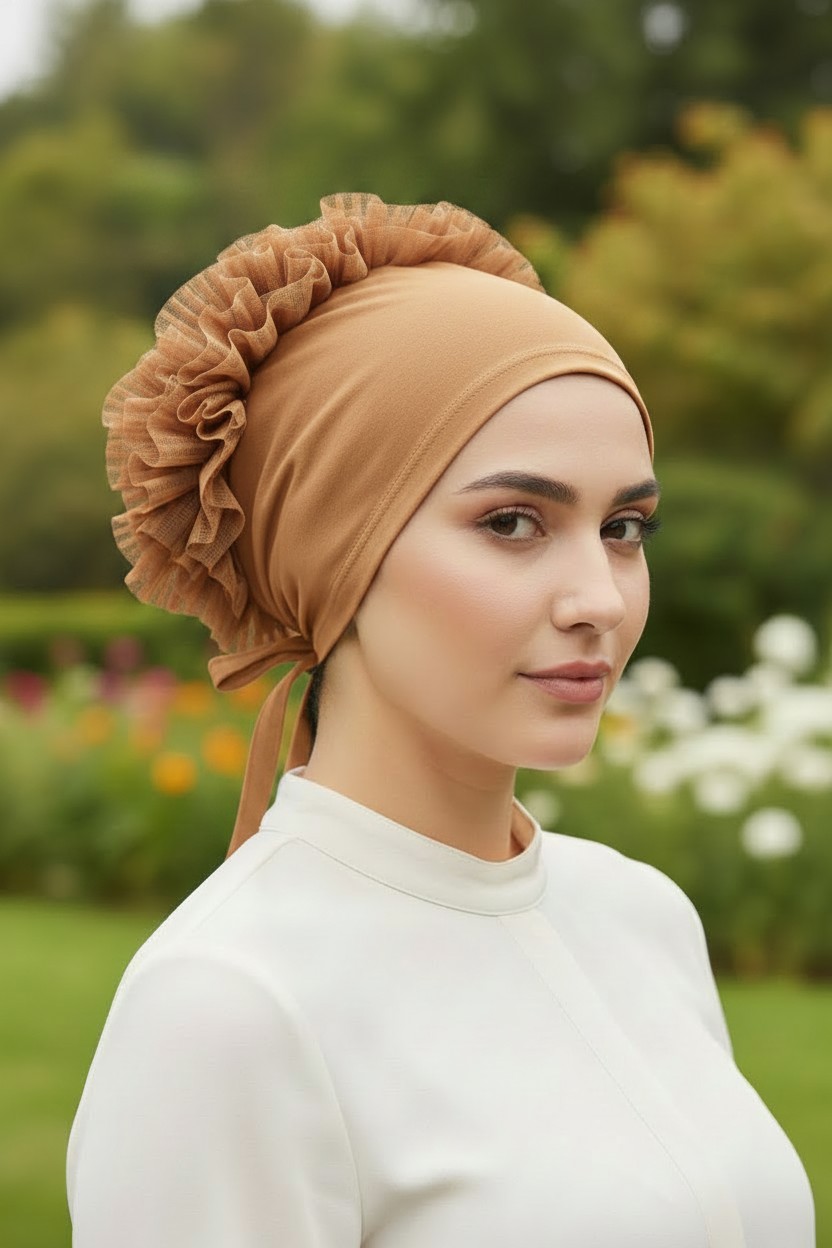 Women's Turkish Under scarf Cap Pandana Hijab Headband Islamic Bonnet Girls - Image 6