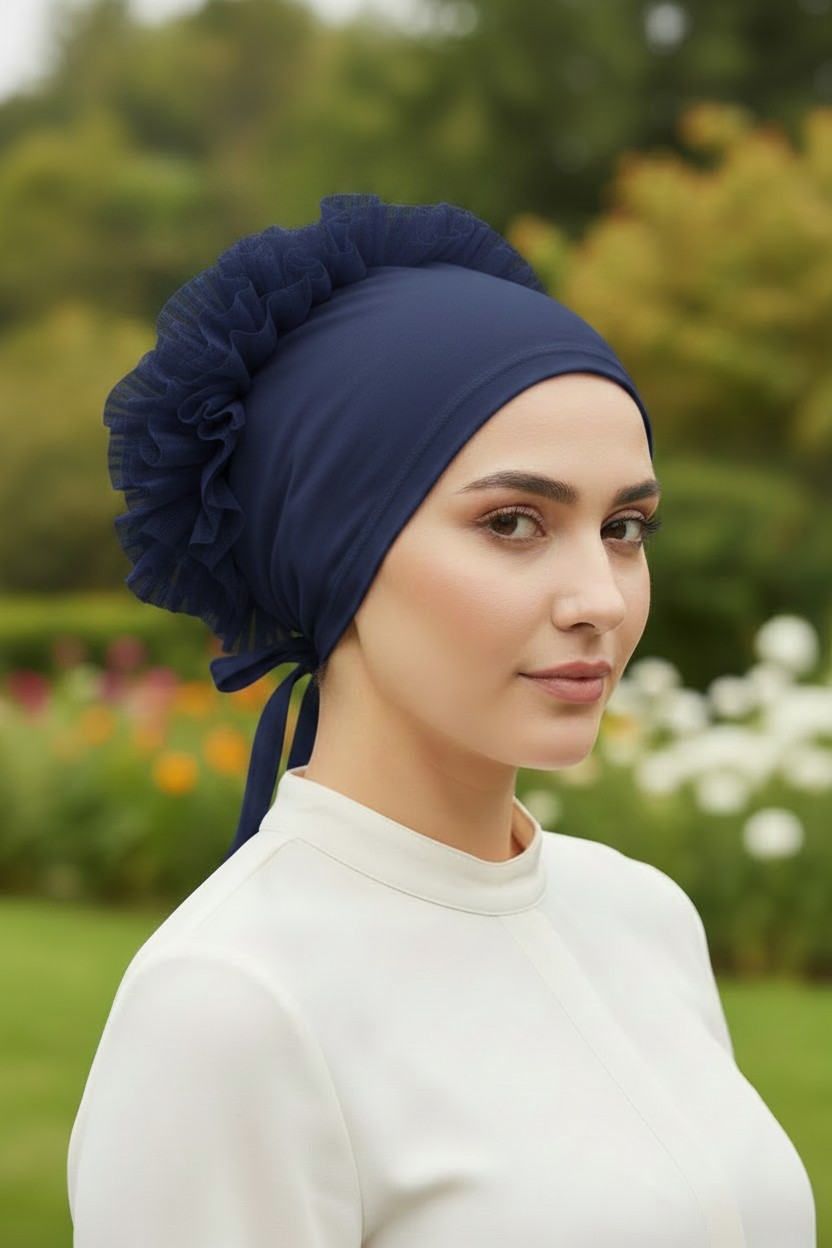 Women's Turkish Under scarf Cap Pandana Hijab Headband Islamic Bonnet Girls - Image 5
