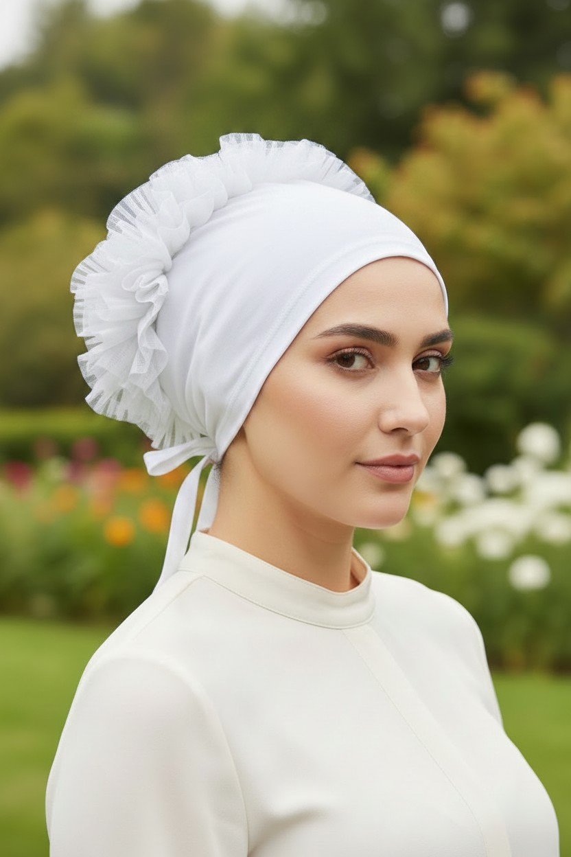 Women's Turkish Under scarf Cap Pandana Hijab Headband Islamic Bonnet Girls - Image 7