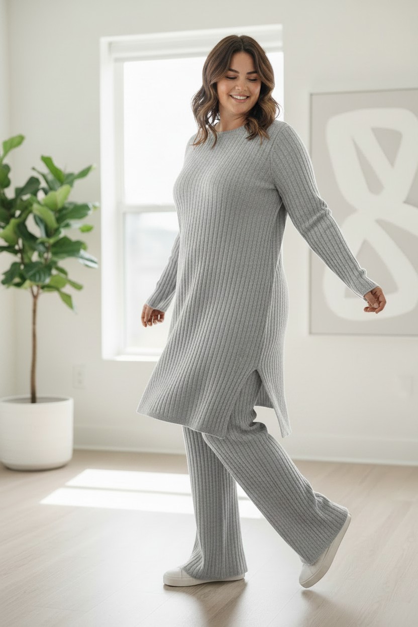 Women's Black Knitted Co-Ord Set - Long Length - One Size - Warm for Winter - Womenswear, Knitwear - Image 4