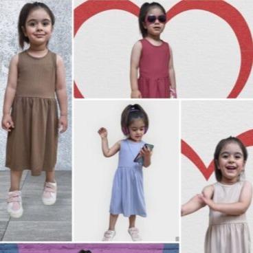 Girl's Rib-Knit Swing Dress Summer Deal Sale- Size 2-3 years till 13 years School,Birthday Party