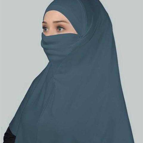 Women's Girls Turkish Tie Back Hijab/Niqab Shoulder Length Lycra Fabric Stretchy - Image 6