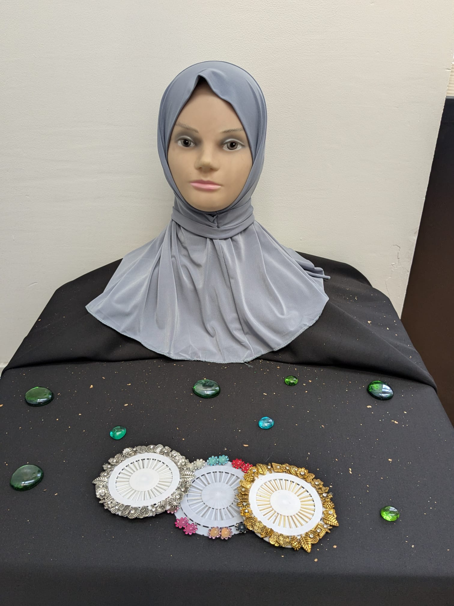 Women's Instant Hijab With Button Easy Wear work Gym Running Lycra Fabric - Image 6