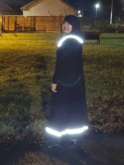 Girls Winter C-Me Plain Reflector Safety Abaya Jilbab Lengths Age 5-6 to 13-14 years Black Madrassa PPE