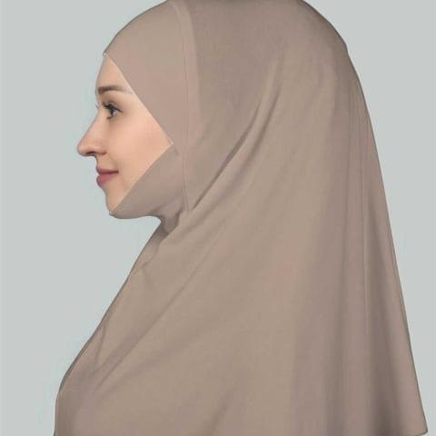 Women's Girls Turkish Tie Back Hijab/Niqab Shoulder Length Lycra Fabric Stretchy - Image 17