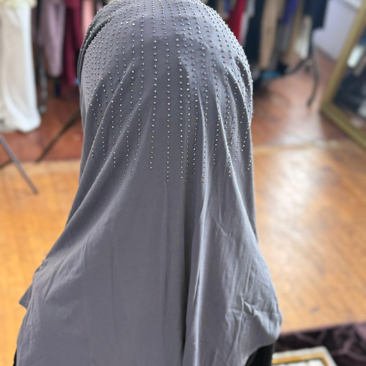 Women's Muslim 2 Pices Hijab With Beats Stylish and Versatile Strachey Fabric - Image 8