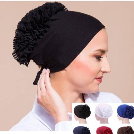 Women's Turkish Under scarf Cap Pandana Hijab Headband Islamic Bonnet Girls - Image 6
