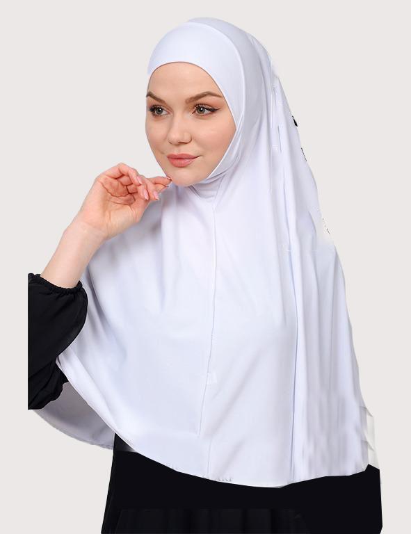 Women's Girls Turkish Tie Back Hijab/Niqab Shoulder Length Lycra Fabric Stretchy - Image 9