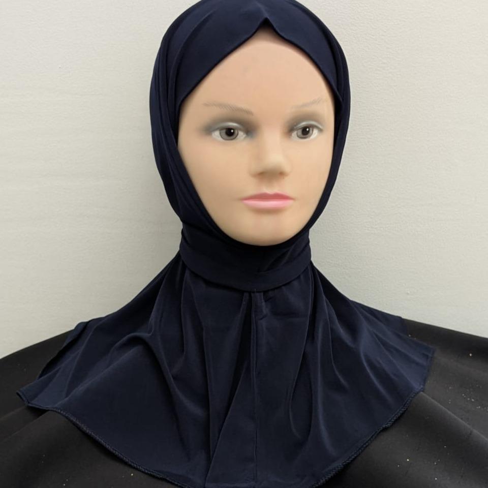 Women's Instant Hijab With Button Easy Wear work Gym Running Lycra Fabric - Image 12