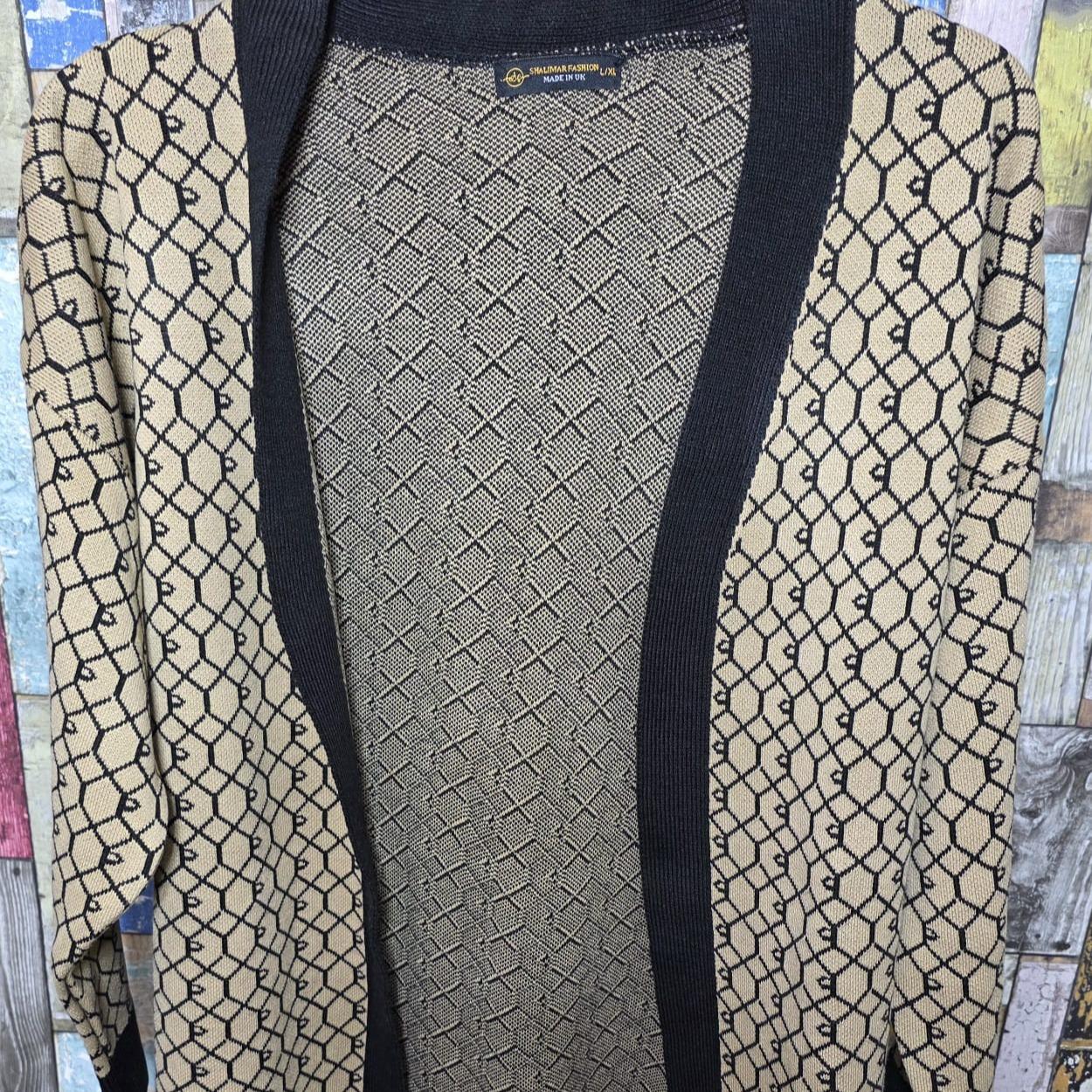 Womens RI Jacquard Pattern Stylish Cardigan Open Front Knitwear - Image 11