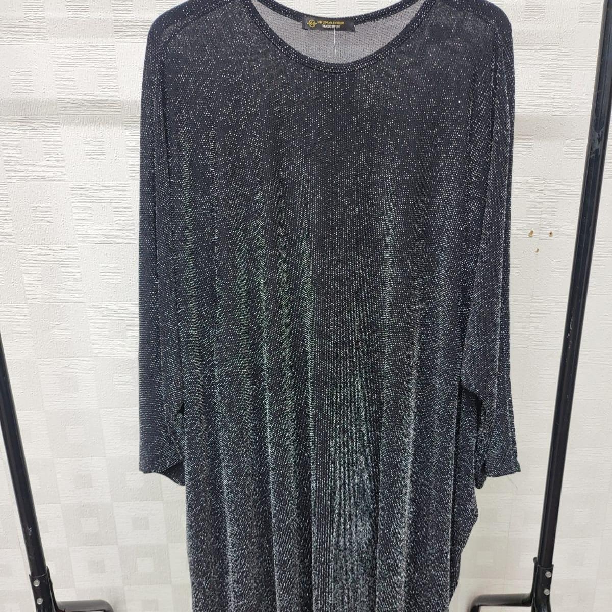 New Womens Girls Stylish Fancy Summer Kaftan One Size Fit UK 10-24 Inside Belt Shiny Sparkly Marron Gold Silver Casual Dress,54" Long. - Image 7