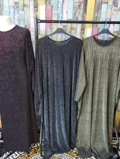 New Womens Girls Stylish Fancy Summer Kaftan One Size Fit UK 10-24 Inside Belt Shiny Sparkly Marron Gold Silver Casual Dress,54" Long.