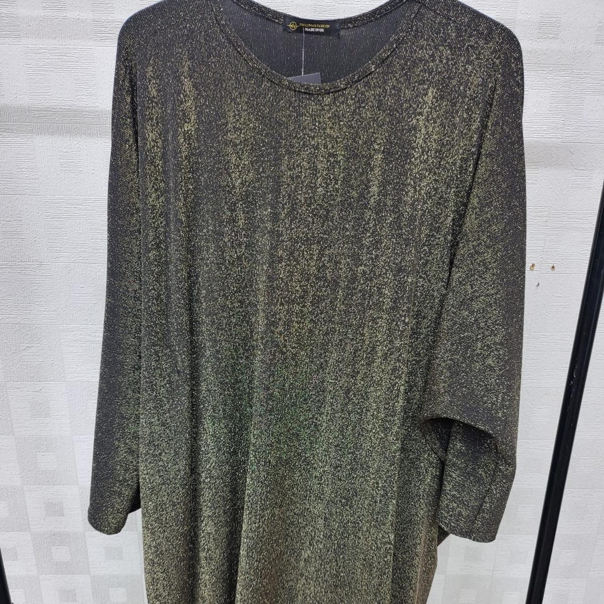 New Womens Girls Stylish Fancy Summer Kaftan One Size Fit UK 10-24 Inside Belt Shiny Sparkly Marron Gold Silver Casual Dress,54" Long. - Image 6