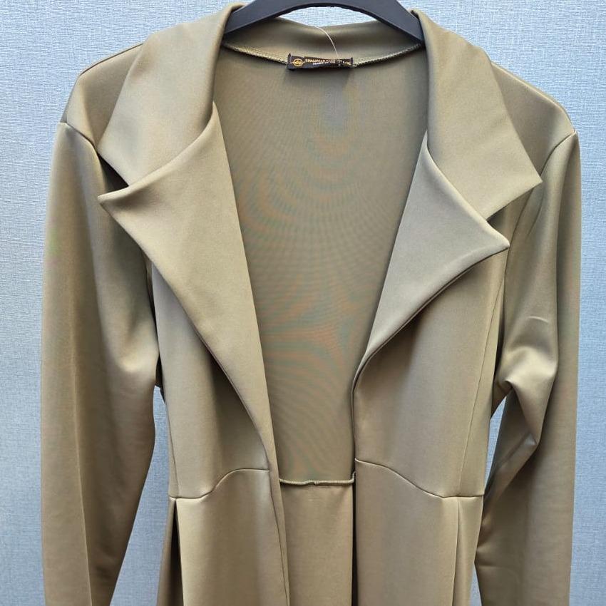 New Womens Noir Drape Maxi Full-Length, Belted Wrap Coat Pocket Cardigan Jackets - Image 12