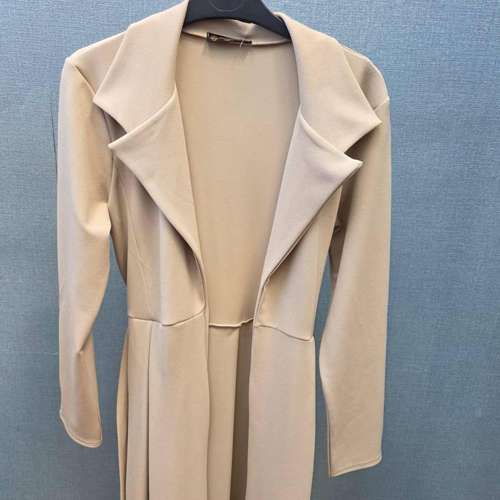 New Womens Noir Drape Maxi Full-Length, Belted Wrap Coat Pocket Cardigan Jackets - Image 14