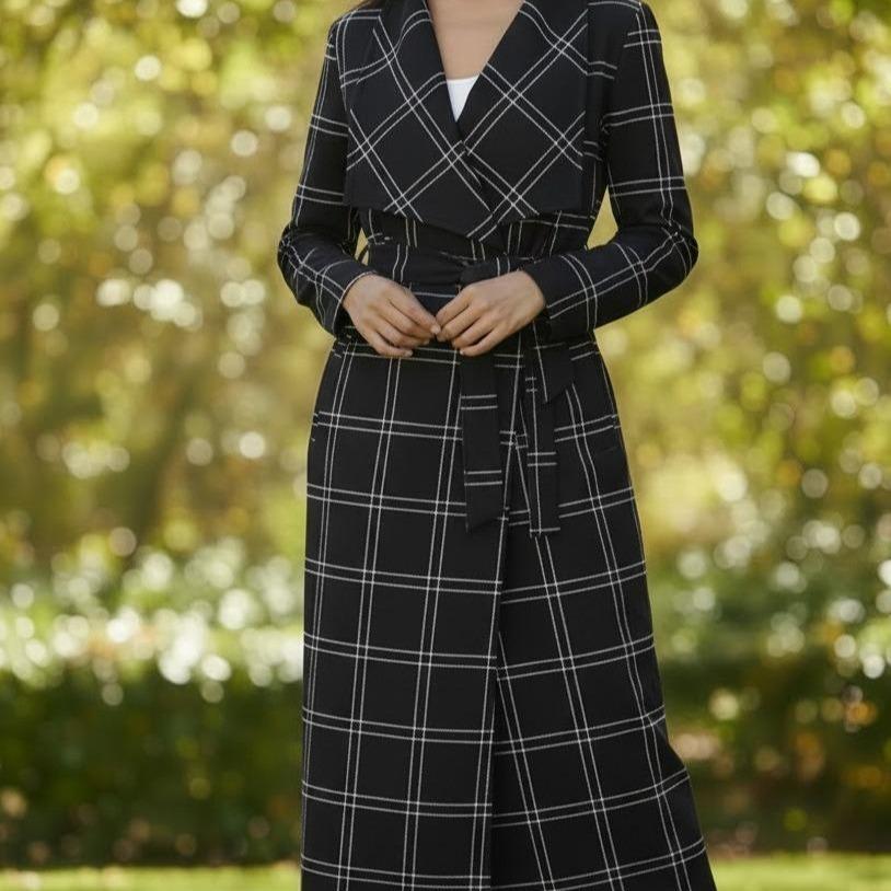 Womens Latest Summer Waterfall Style Breeze Coat,Midi Length,Pockets,Lightweight, 3 Sizes,Belt,Stylish Jacket Tops Trench Outerwear - Image 10