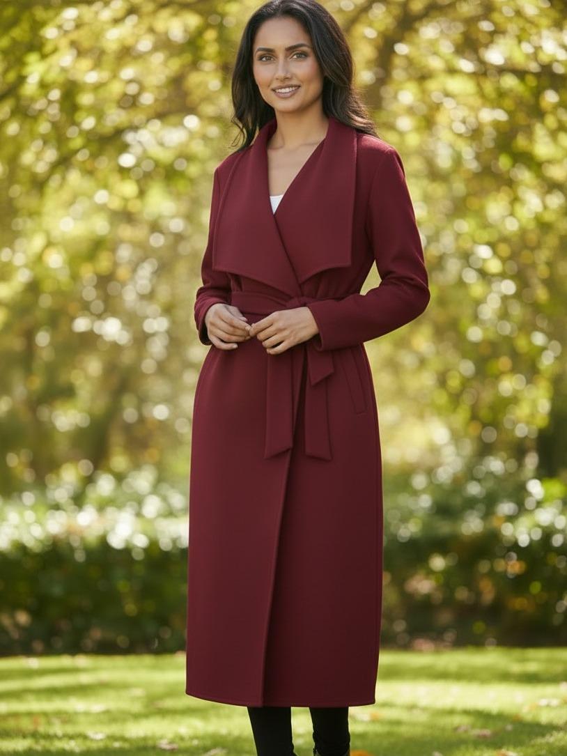 Womens Latest Summer Waterfall Style Breeze Coat,Midi Length,Pockets,Lightweight, 3 Sizes,Belt,Stylish Jacket Tops Trench Outerwear - Image 7