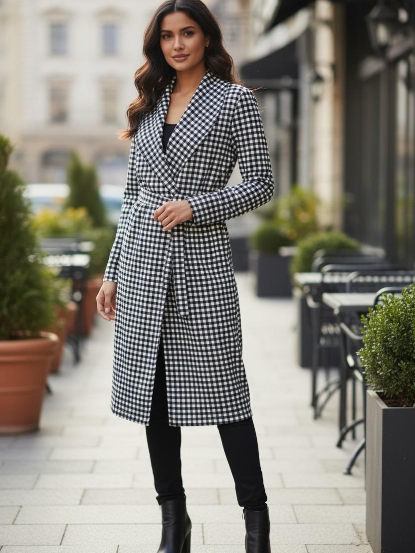 Womens Latest Summer Waterfall Style Breeze Coat,Midi Length,Pockets,Lightweight, 3 Sizes,Belt,Stylish Jacket Tops Trench Outerwear - Image 4