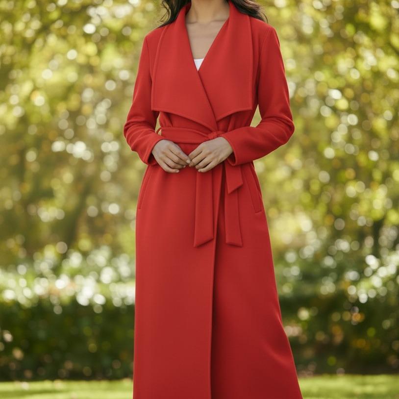 Womens Latest Summer Waterfall Style Breeze Coat,Midi Length,Pockets,Lightweight, 3 Sizes,Belt,Stylish Jacket Tops Trench Outerwear - Image 17